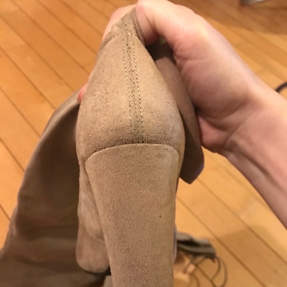 Stuart Weitzman over the knee boots in beige - Picture 2 of 4